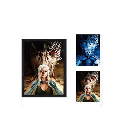 Anime Lenticular Marvel Posters 2 Characters Changing Pictures Manga 3D Flip Poster Wall Decor