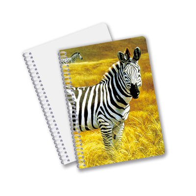 Wholesale customized hot sale size A6 A5 A4 PET spiral 3D lenticular CMYK printing notebooks for office work