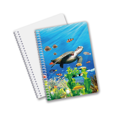 Wholesale customized hot sale size A6 A5 A4 PET spiral 3D lenticular CMYK printing notebooks for office work