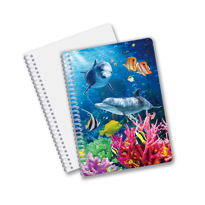 Good Quality Personalized 3D lenticular PET material Promotion Gift Spiral 3D Printing Notebook