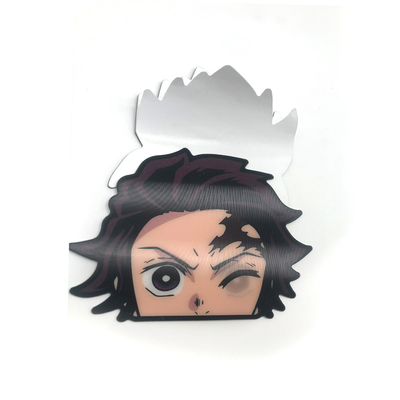 Waterproof Custom Stickers Changing Flips Motion Sticker Lenticular 3D Anime Sticker for Car Laptop Luggage Decoration