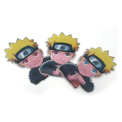 Hot Sale Car Decals Custom Anime 3D Changing Flip Motion effect Printing Lenticular Car Sticker