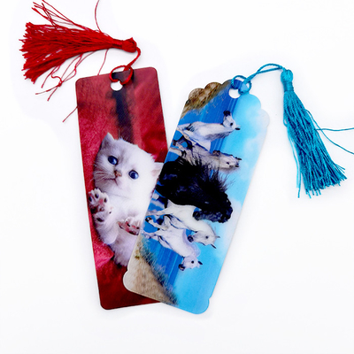 Full Color 3D Lenticular Bookmark Plastic Bookmark With Flip/Morph Effect