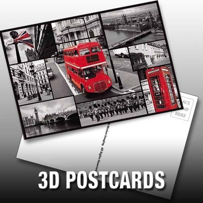 Roller Coaster Parks Lenticular 3D motion Card Souvenir Gift Card moving pictures 3d