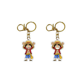 China Acrylic Keychain with UV Printed Anime Charms Plastic Material with Stainless Steel Type