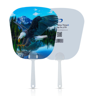Customized Lenticular 3D Animation Korea KPOP Idol Flip 3d Hand Fan Transparent Fabric Hand Fan For Gifts Set