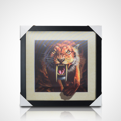 Customized 3D PET Lenticular Poster Printing 3D Painting with Black PS Frame for Home Decoration
