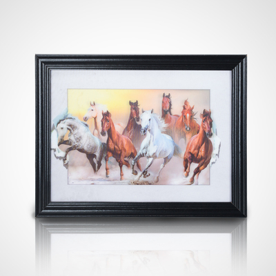 3D lenticular painting poster PET 30*40cm 5D lenticular poster tigers 3D painting with black frame for home decoration