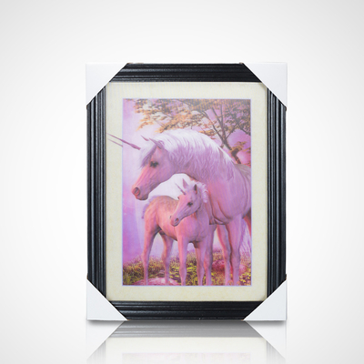 3D lenticular painting poster PET 30*40cm 5D lenticular poster tigers 3D painting with black frame for home decoration