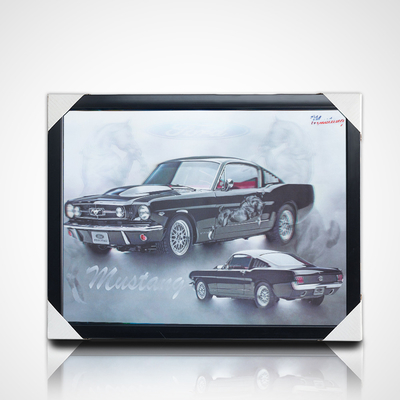 Customized 3D PET Lenticular Poster Printing 3D Painting with Black PS Frame for Home Decoration