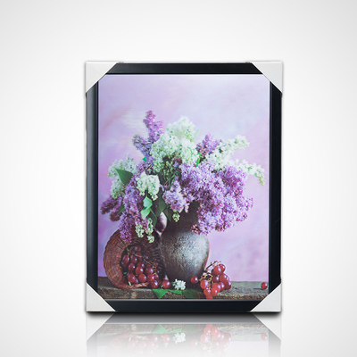 Customized 3D PET Lenticular Poster Printing 3D Painting with Black PS Frame for Home Decoration