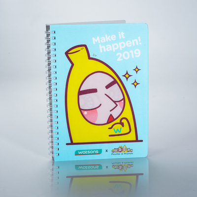 hot sales custom design A4 A5 3d lenticular spiral exercise journal notebook with 3d cover for students