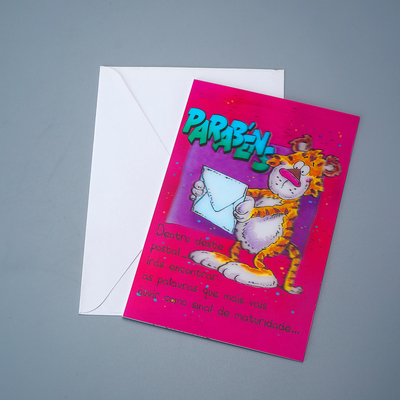 Custom 2 Images Flip Funny Lenticular 3d Picture Greeting Gift Card Lenticular 3D Card