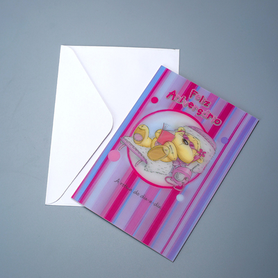 Custom 2 Images Flip Funny Lenticular 3d Picture Greeting Gift Card Lenticular 3D Card