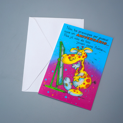 Custom high quality colorful greeting card embossing gold foil stamp thank you card for gifts