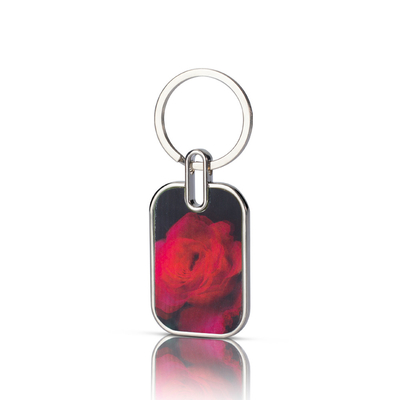 Wholesale Custom Printing Key Chain Cut Clear Double Sided Acrylic Board Key Holder Made in China Stainless Steel Metal