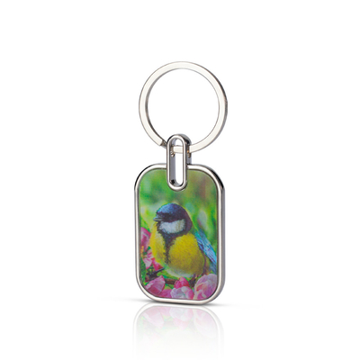 Wholesale Custom Printing Key Chain Cut Clear Double Sided Acrylic Board Key Holder Made in China Stainless Steel Metal