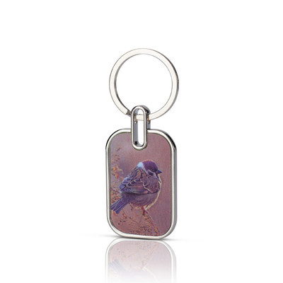 Wholesale Custom Printing Key Chain Cut Clear Double Sided Acrylic Board Key Holder Made in China Stainless Steel Metal