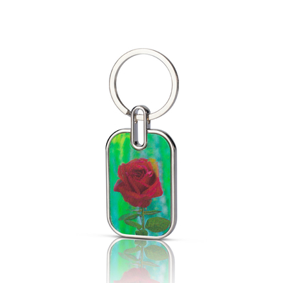 Wholesale Custom Printing Key Chain Cut Clear Double Sided Acrylic Board Key Holder Made in China Stainless Steel Metal