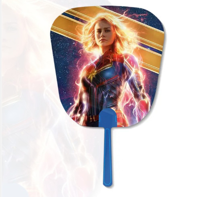 Lenticular 3D Flip PET PP Material 3d Hand Fan Transparent Fabric Hand Fan For Gifts Set