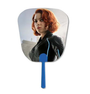 Lenticular 3D Flip PET PP Material 3d Hand Fan Transparent Fabric Hand Fan For Gifts Set