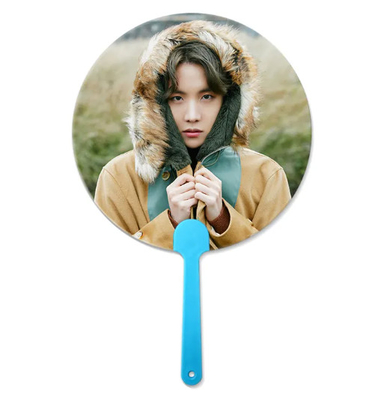 Customized Lenticular 3D Animation Korea KPOP Idol Flip 3d Hand Fan Transparent Fabric Hand Fan For Gifts Set