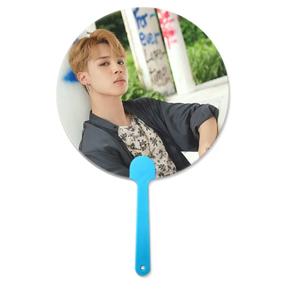 16x17cm Flip 3D Lenticular Handfan For Korea Star Promotional 3D Hand Fan For Korea Celebrity