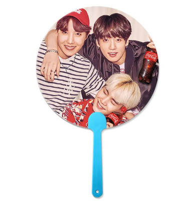 0.6mm PET Plastic Korea Celebrity 3d Handfan 3d Lenticular Handfan With Idol Picture