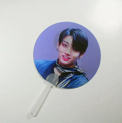 custom 3D lenticular hand fan Clear Picket Hand Fans for idol collection