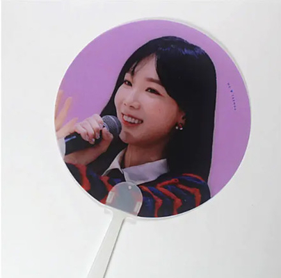 custom 3D lenticular hand fan Clear Picket Hand Fans for idol collection