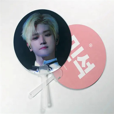 Custom printed Plastic 0.6mm PET 3D Lenticular Custom Printed Hand Fan