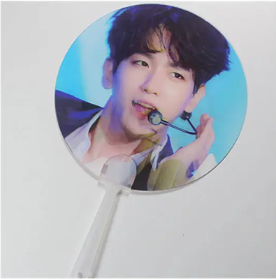 Custom printed Plastic 0.6mm PET 3D Lenticular Custom Printed Hand Fan