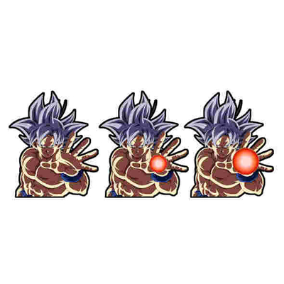 Waterproof Cartoon Sticker DBZ Vegeta Changing Flips Stickers Anime Lenticular Anime Motion Car Sticker