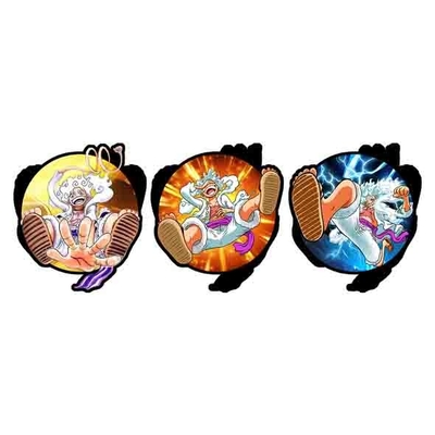 One Pieced 3D Motion Stickers Character Lenticular Cartoon Decals Car Laptop Waterbottle Decor