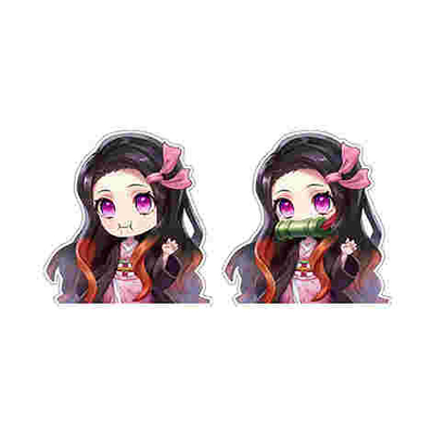 Car Sticker Demon Slayer 3D Lenticular Motion Stickers Waterproof Car Decals window stickers