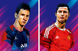 DGZ Naruto Messi Ronaldo Sports 3d Flip Motion Lenticular Anime Posters 40*60cm