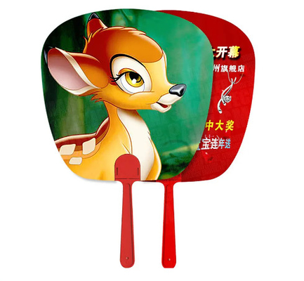 Custom Plastic 3D Lenticular Picture Printing PET Flip Advertising Fan PP Fan Printing 3D Hand Fan Business Gift