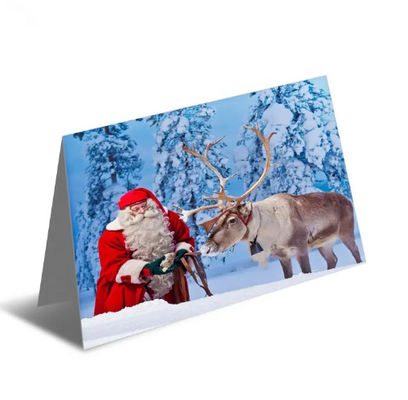 Deep 3D effect Custom Lenticular 3D Greeting Cards For Christmas Celebration