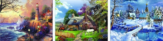 Landscape Animal 3D Custom Lenticular Printing Picture 3 Imaged Flip Poster For Gif