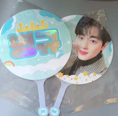 Custom Lenticular One Side Kpop Picket Lenticular Picket Fan 3d Lenticular Hand Fan