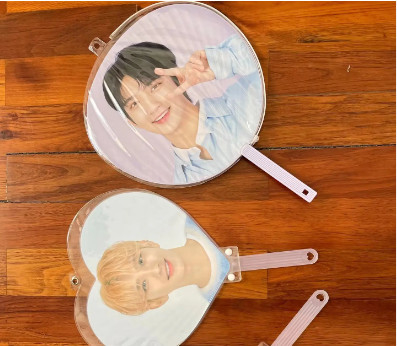 Custom KPop Event Fan For Gift Custom plastic PET Transparent 3D Fan