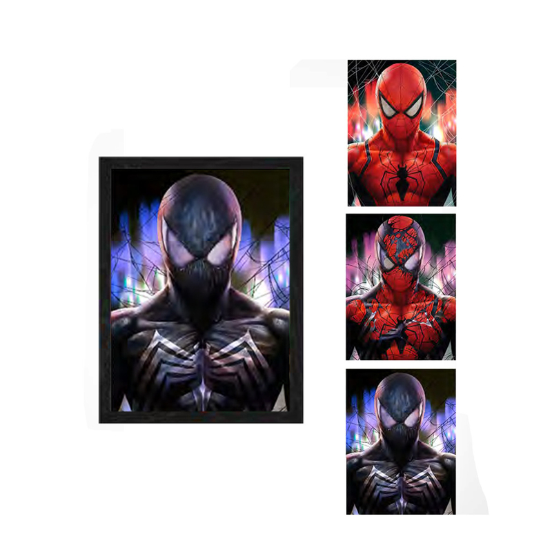 Anime Lenticular Marvel Posters 2 Characters Changing Pictures Manga 3D Flip Poster Wall Decor