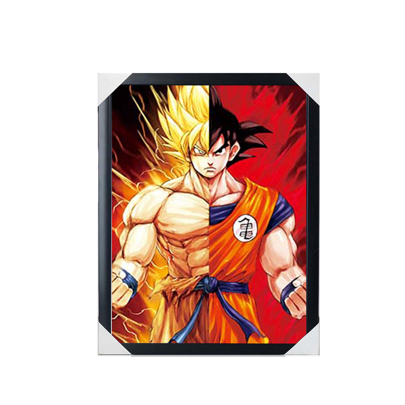Japanese Comic Dragon Ball One Piece Demon Slayer Bleach 3D Printing Anime Hanging Pictures Wall Decor Scrolls Poster