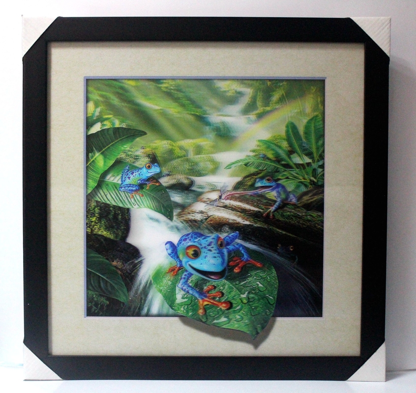 40 X 40cm 3D Lenticular Flip Picture Wholesale /Custom Lenticular Printing 3D Poster 3D Lenticular Photo with Animal