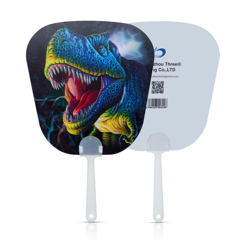 Customized Lenticular 3D Animation Korea KPOP Idol Flip 3d Hand Fan Transparent Fabric Hand Fan For Gifts Set