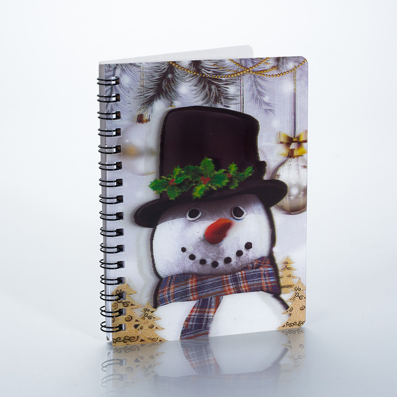 hot sales custom design A4 A5 3d lenticular spiral exercise journal notebook with 3d cover for students