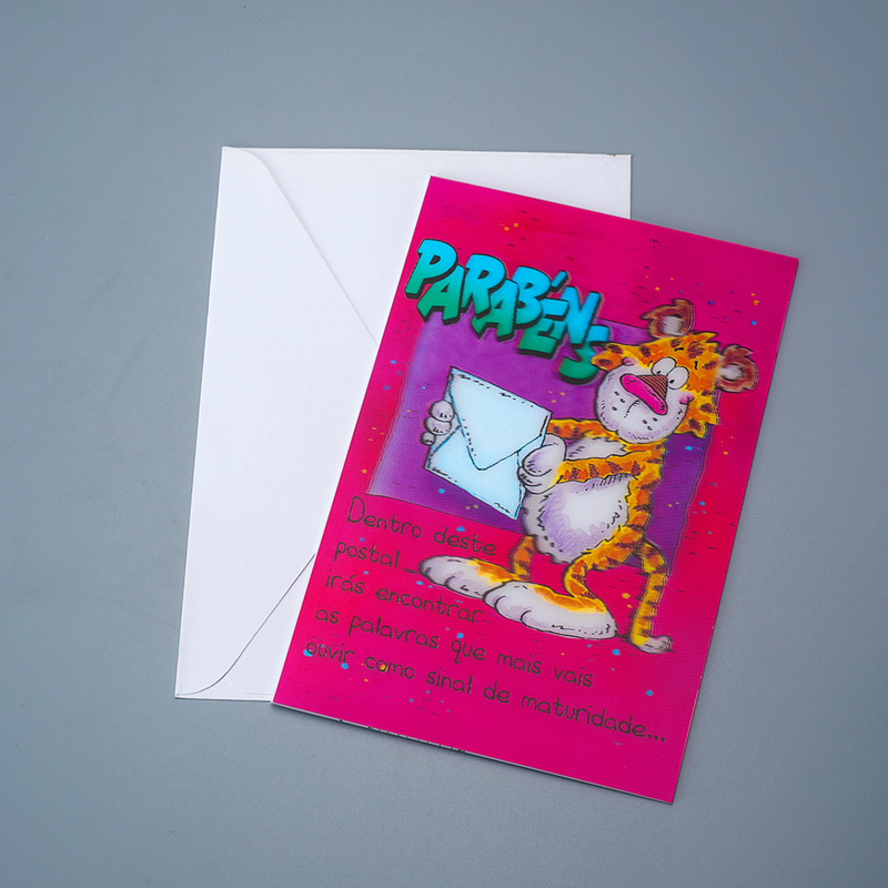Custom 2 Images Flip Funny Lenticular 3d Picture Greeting Gift Card Lenticular 3D Card
