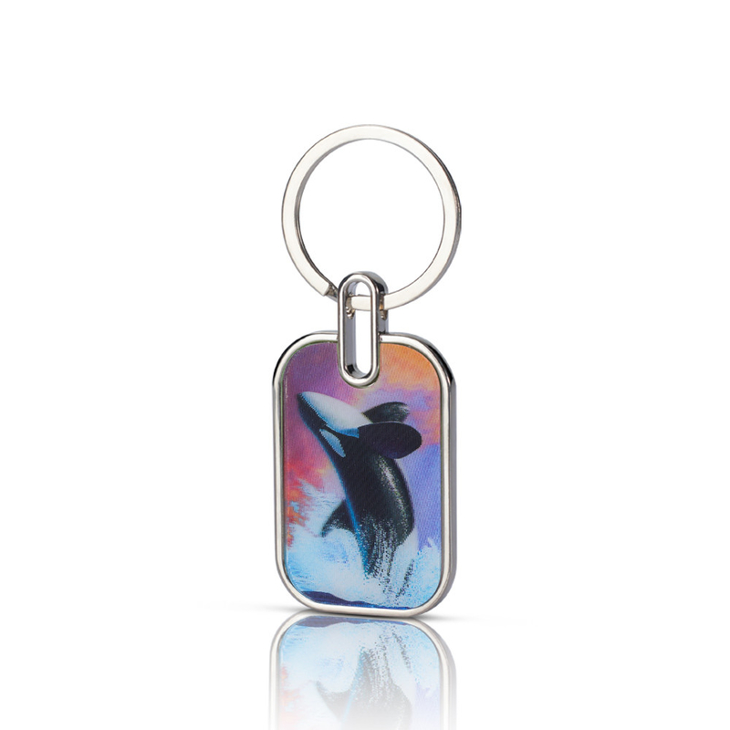 China Acrylic Keychain with UV Printed Anime Charms Plastic Material with Stainless Steel Type