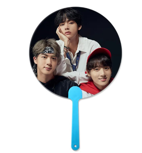 16x17cm Flip 3D Lenticular Handfan For Korea Star Promotional 3D Hand Fan For Korea Celebrity