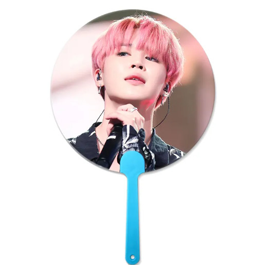 0.6mm PET Plastic Korea Celebrity 3d Handfan 3d Lenticular Handfan With Idol Picture